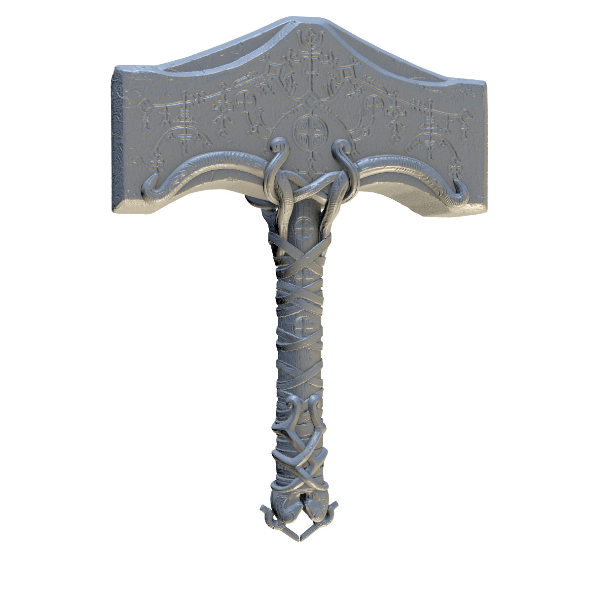 mjolnir god of war 3D print model_1