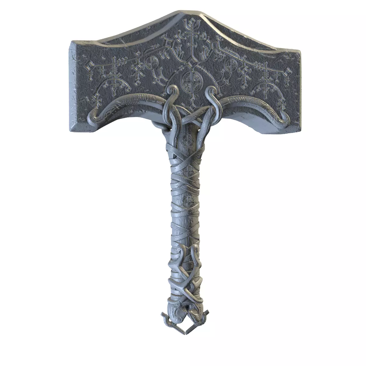 mjolnir god of war 3D print model_0