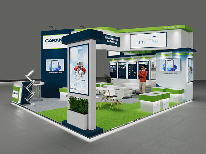 Exhibition Stand 7x6 3Sides D1V1 3D model 3D model