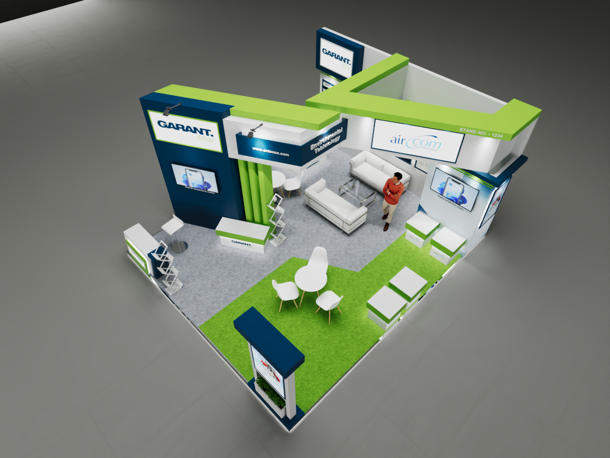 Exhibition Stand 7x6 3Sides D1V1 3D model 3D model_6