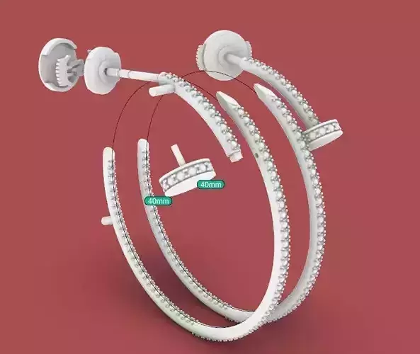 earrings of cartier XL paved original parameters printable