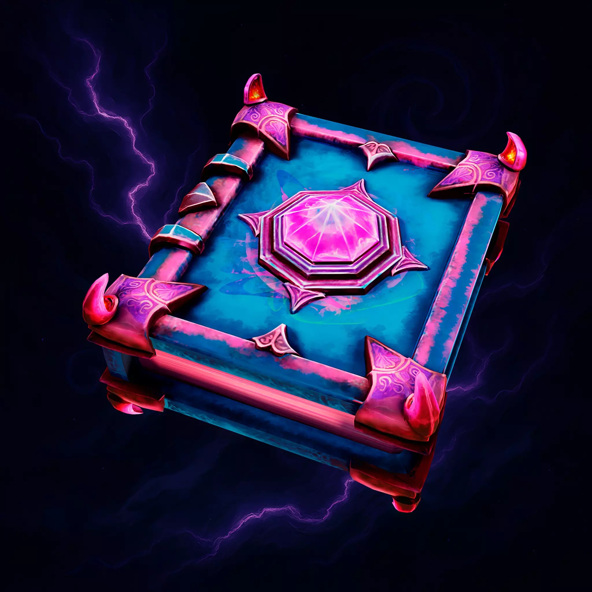 Lowpoly Stylized Arcane Magic Spellbook Animated and GameReady Low-poly 3D model_0