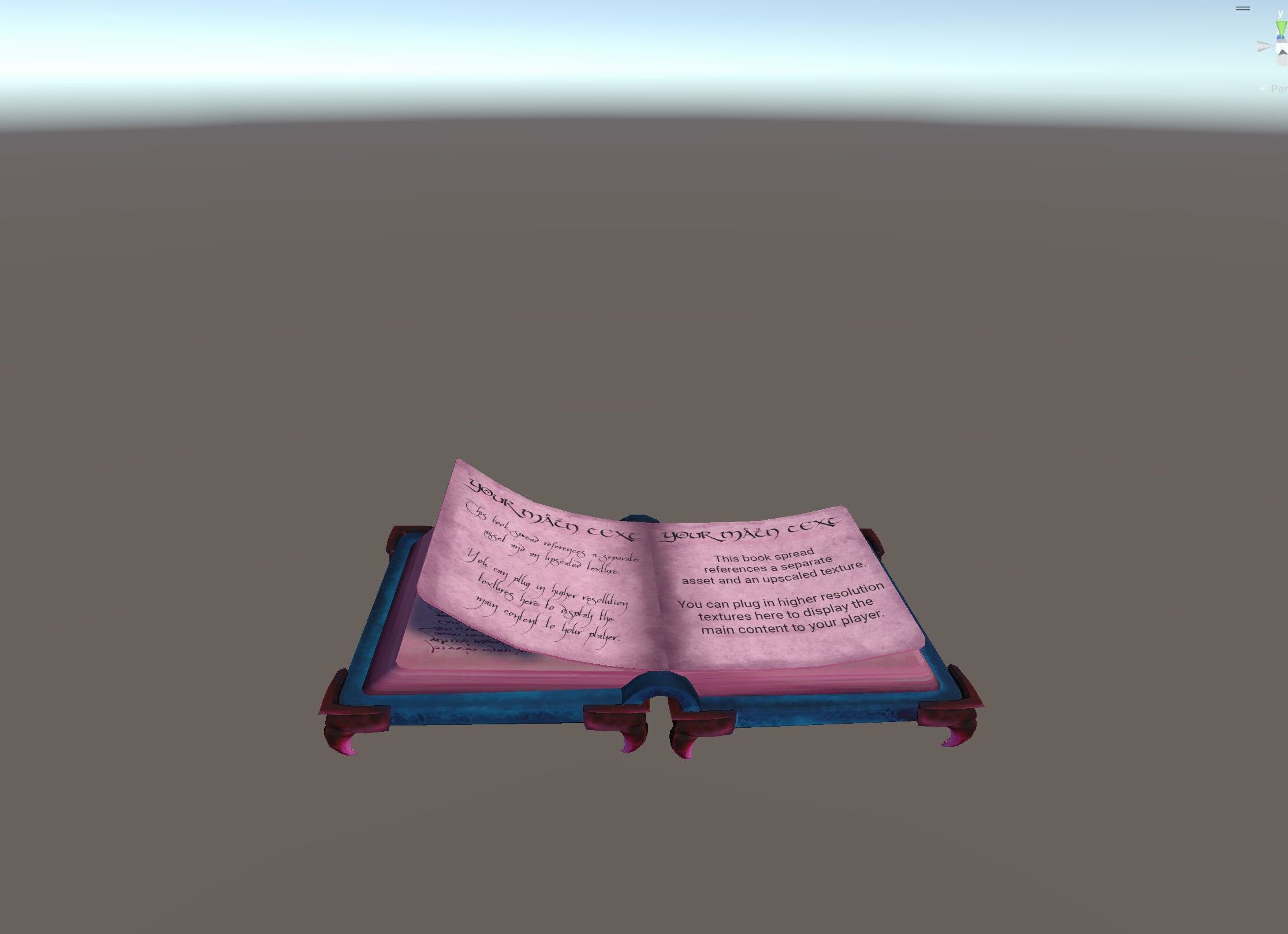 Lowpoly Stylized Arcane Magic Spellbook Animated and GameReady Low-poly 3D model_9