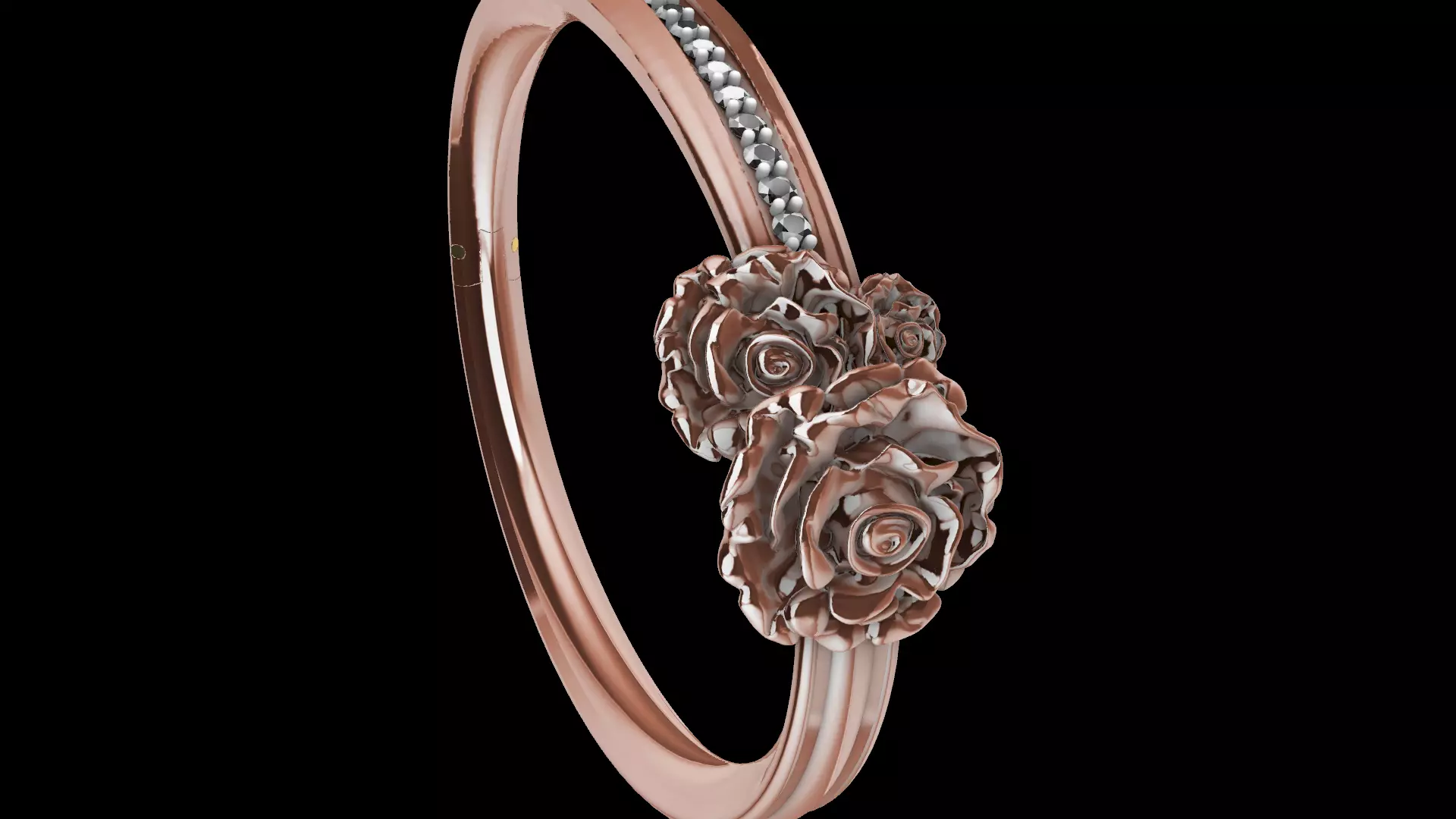 Majestic Roses Magnetic Clasp Bracelet 3D print model