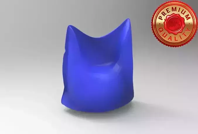 3D Beanbag Model plastic chair with seal