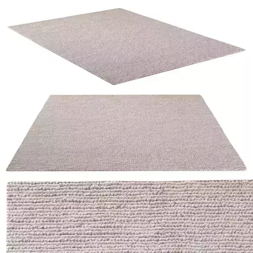 Hand-Braided Textured Wool Rug Ivory