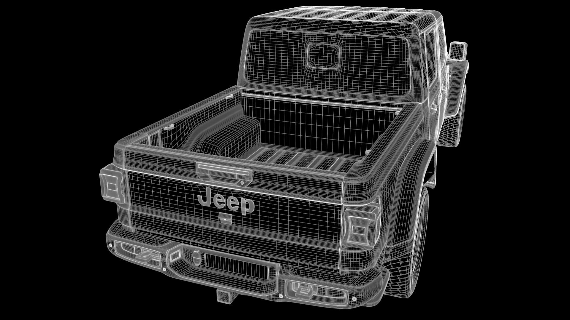 Jeep Gladiator Rubicon-Rigged and Textured-Unreal-vray-redshift Low-poly 3D model_18