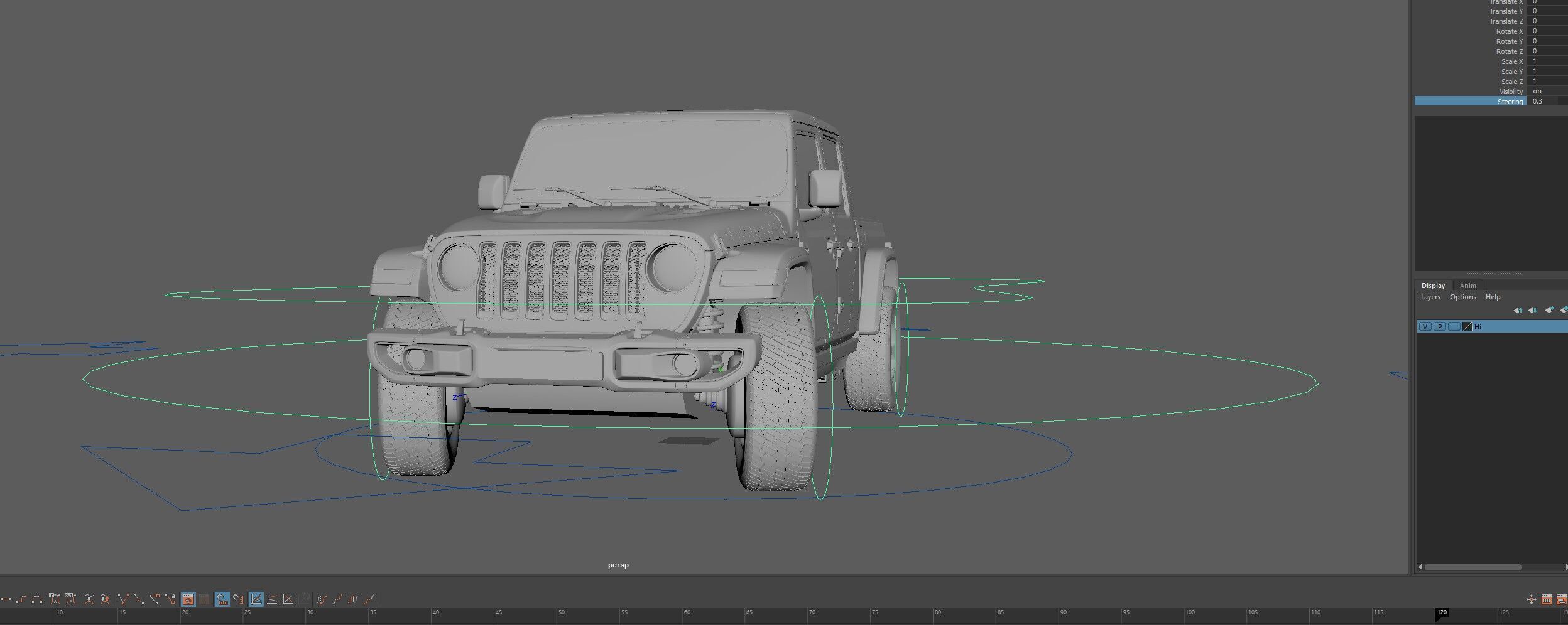 Jeep Gladiator Rubicon-Rigged and Textured-Unreal-vray-redshift Low-poly 3D model_13