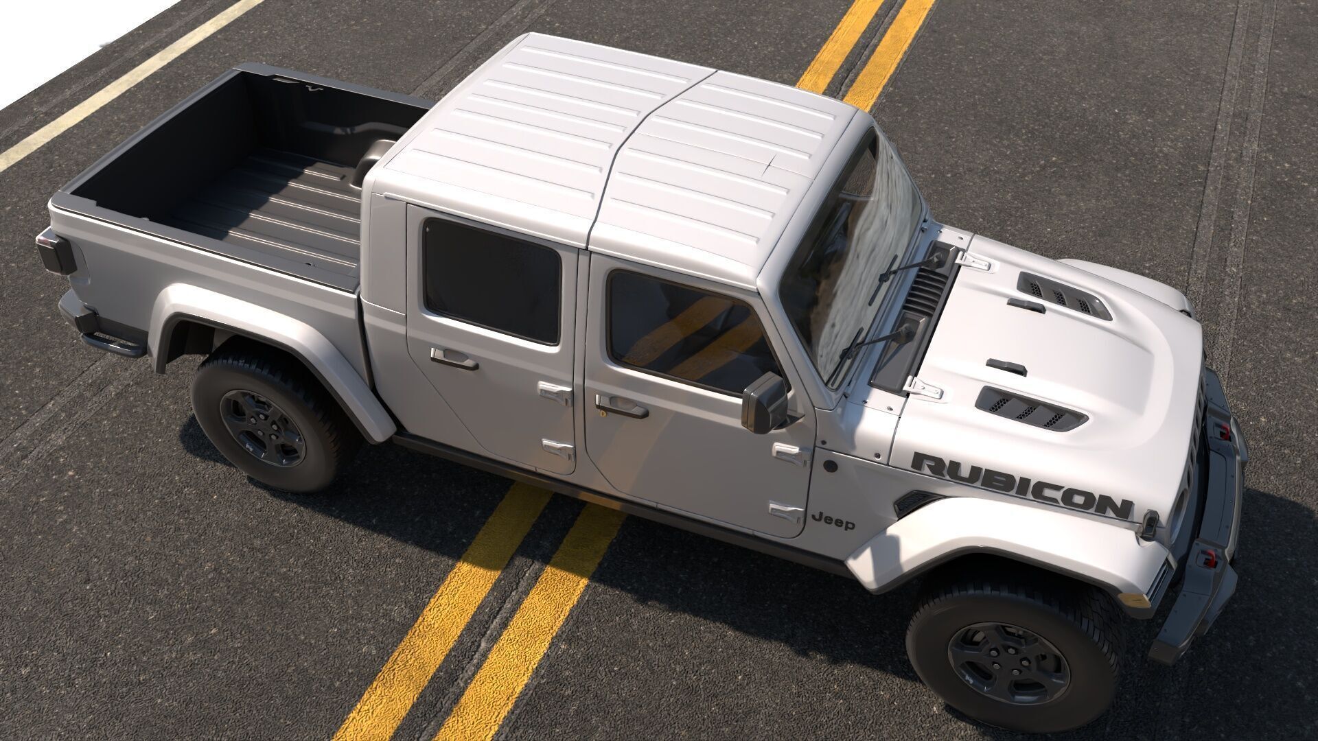 Jeep Gladiator Rubicon-Rigged and Textured-Unreal-vray-redshift Low-poly 3D model_5