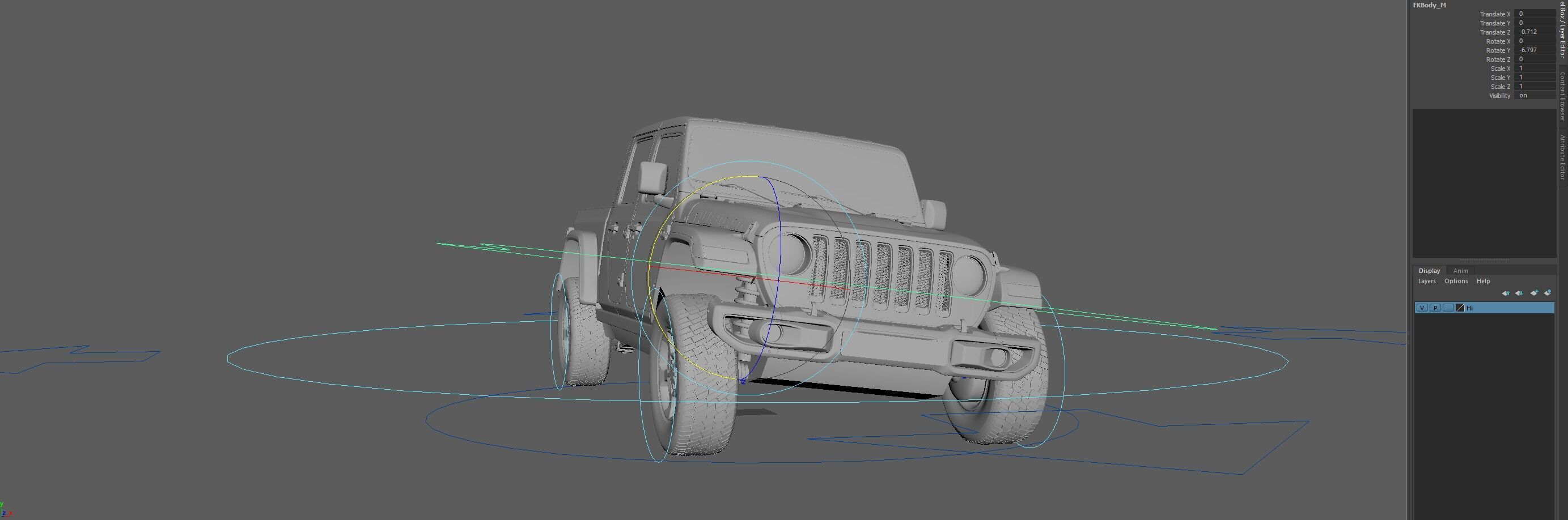 Jeep Gladiator Rubicon-Rigged and Textured-Unreal-vray-redshift Low-poly 3D model_11