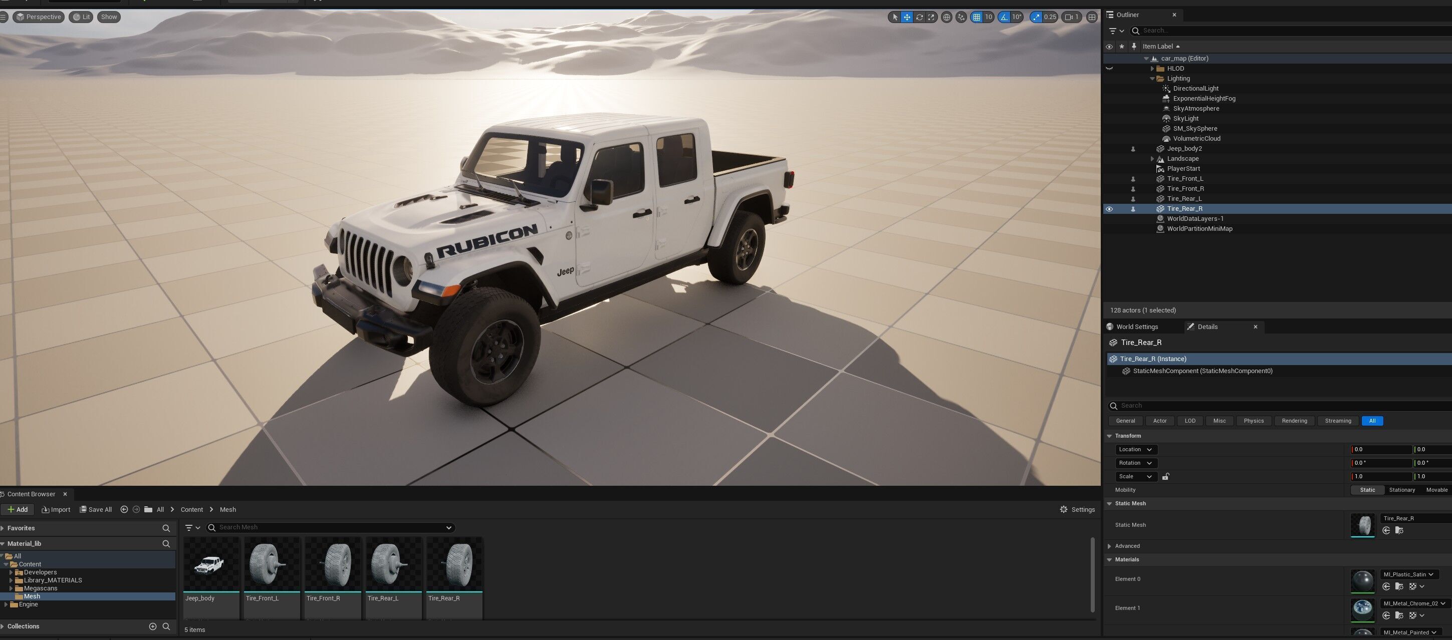 Jeep Gladiator Rubicon-Rigged and Textured-Unreal-vray-redshift Low-poly 3D model_14