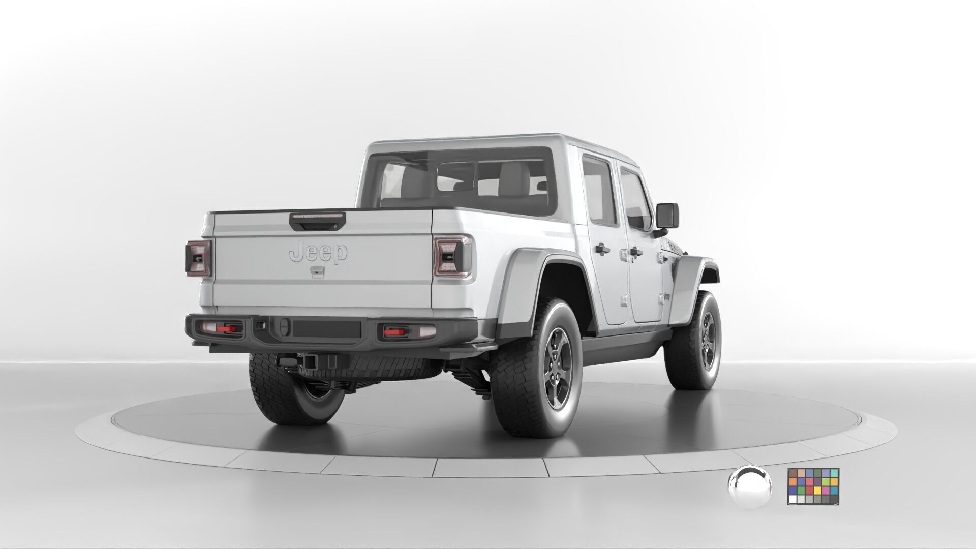 Jeep Gladiator Rubicon-Rigged and Textured-Unreal-vray-redshift Low-poly 3D model_2