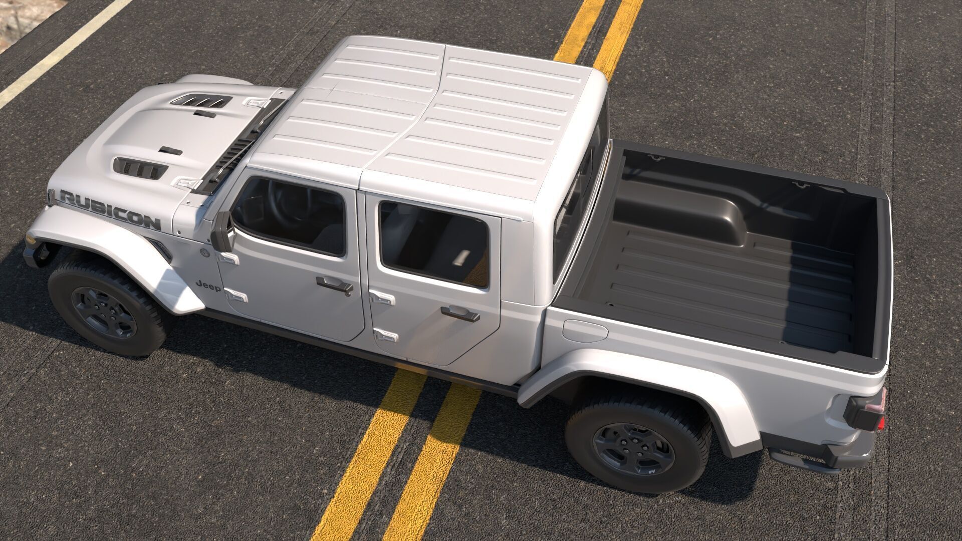 Jeep Gladiator Rubicon-Rigged and Textured-Unreal-vray-redshift Low-poly 3D model_4