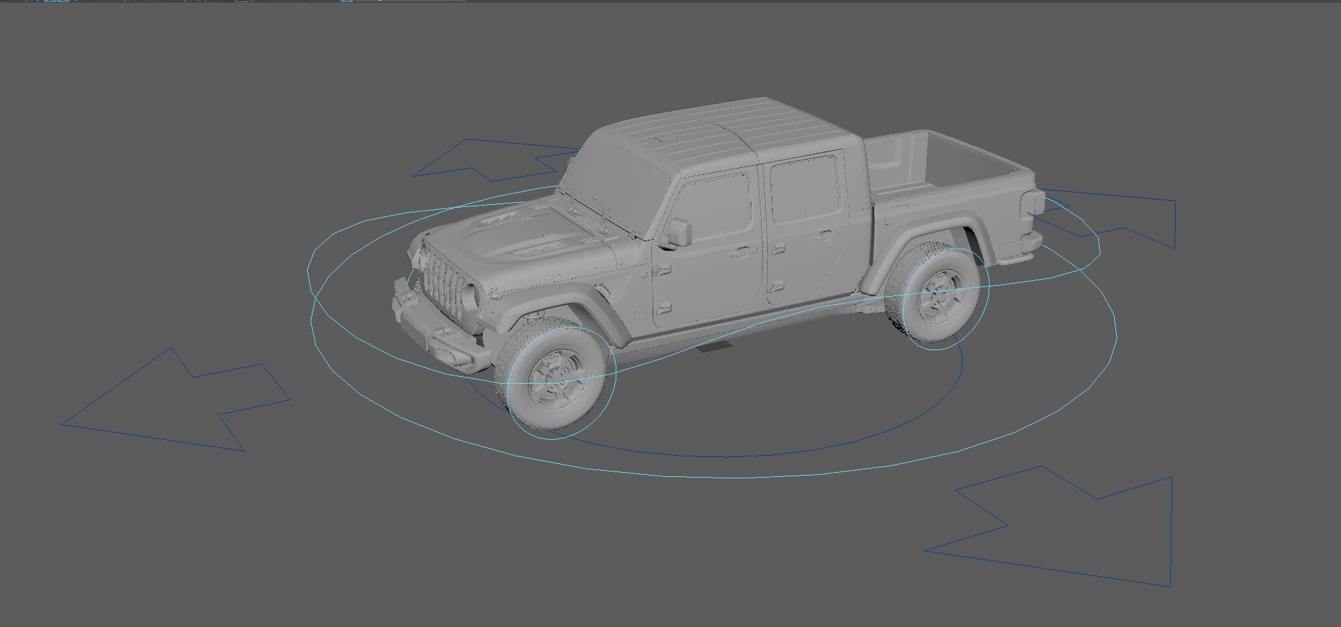 Jeep Gladiator Rubicon-Rigged and Textured-Unreal-vray-redshift Low-poly 3D model_12