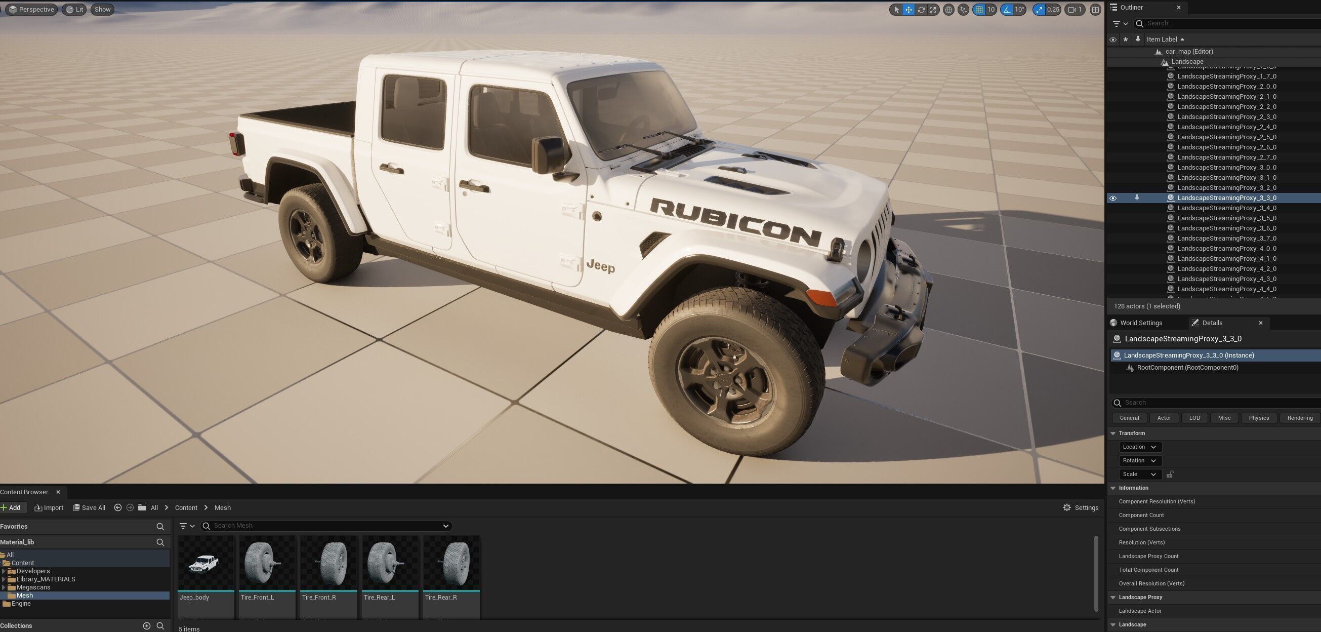 Jeep Gladiator Rubicon-Rigged and Textured-Unreal-vray-redshift Low-poly 3D model_15