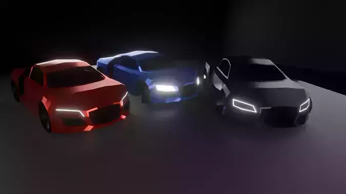 Audi R8 CAR LOW POLY GAME READY ASSET