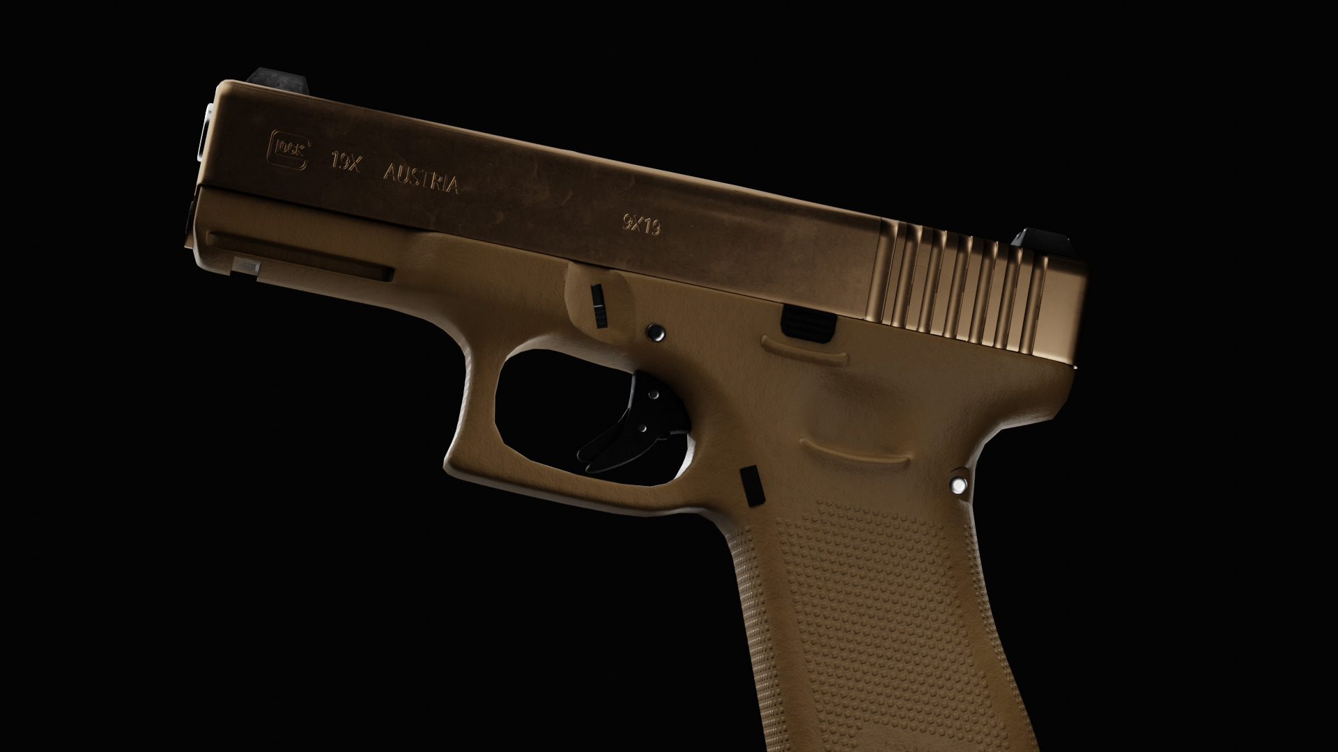 Glock 19x - Game Ready 3D Model  3D model_2