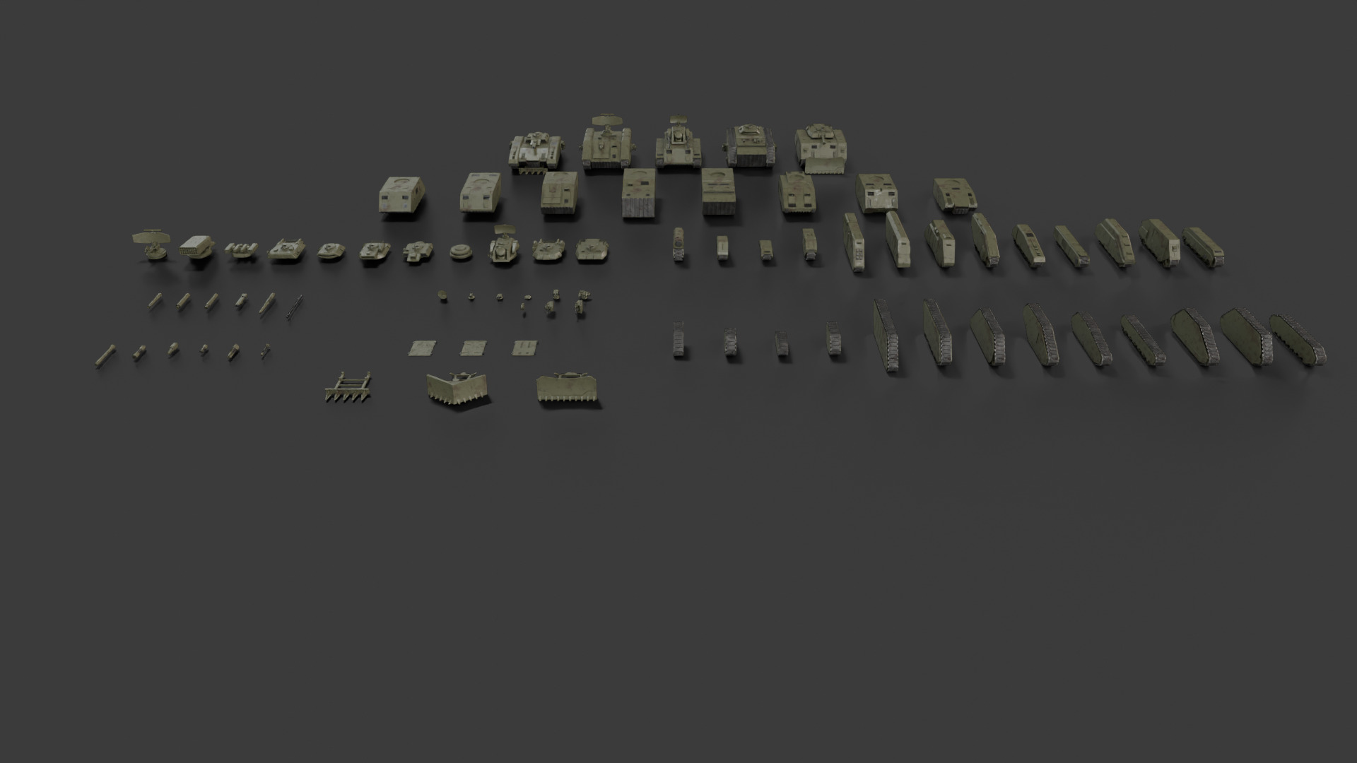 Tanks Kitbash 3D model_2