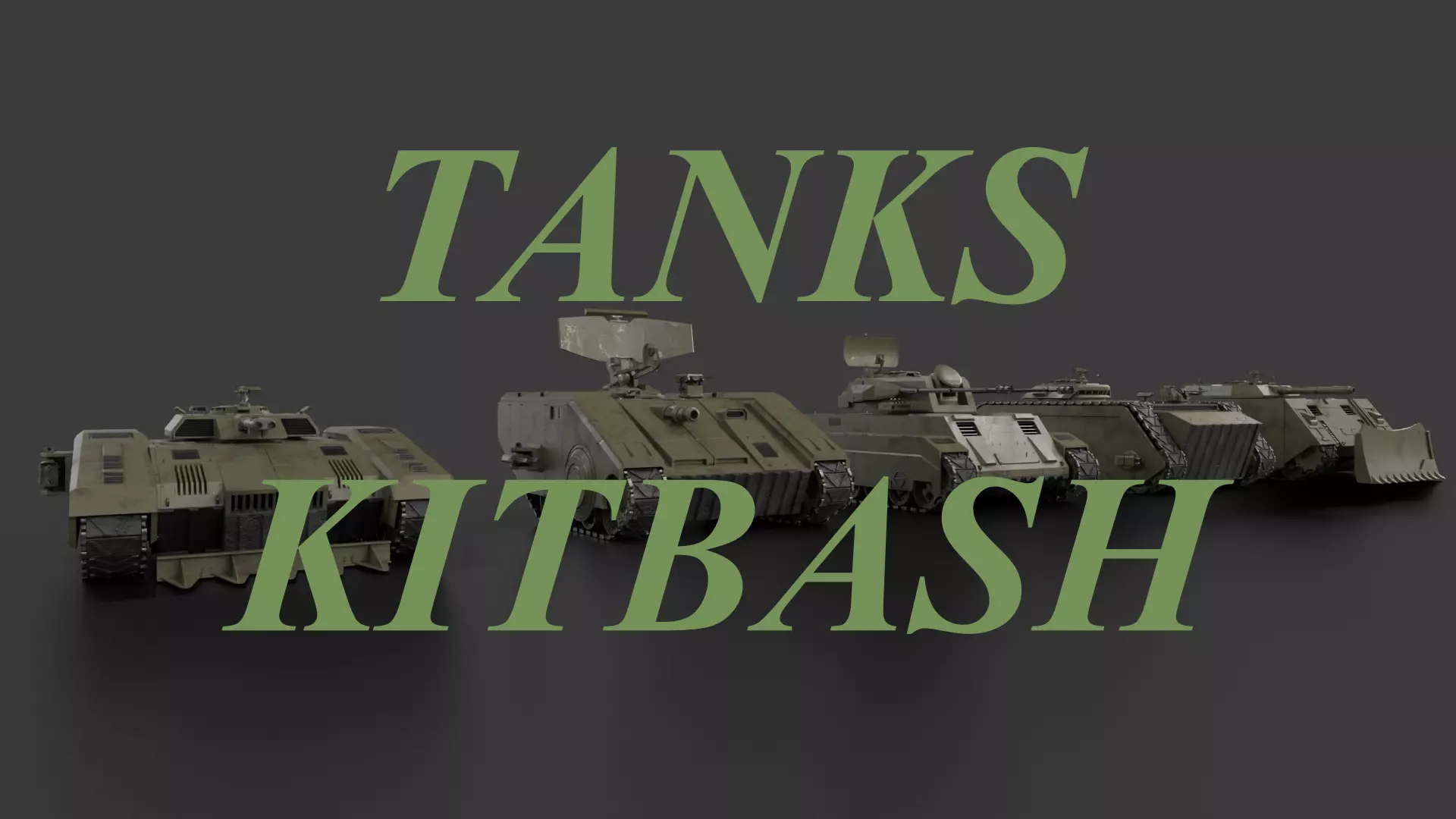 Tanks Kitbash 3D model_0
