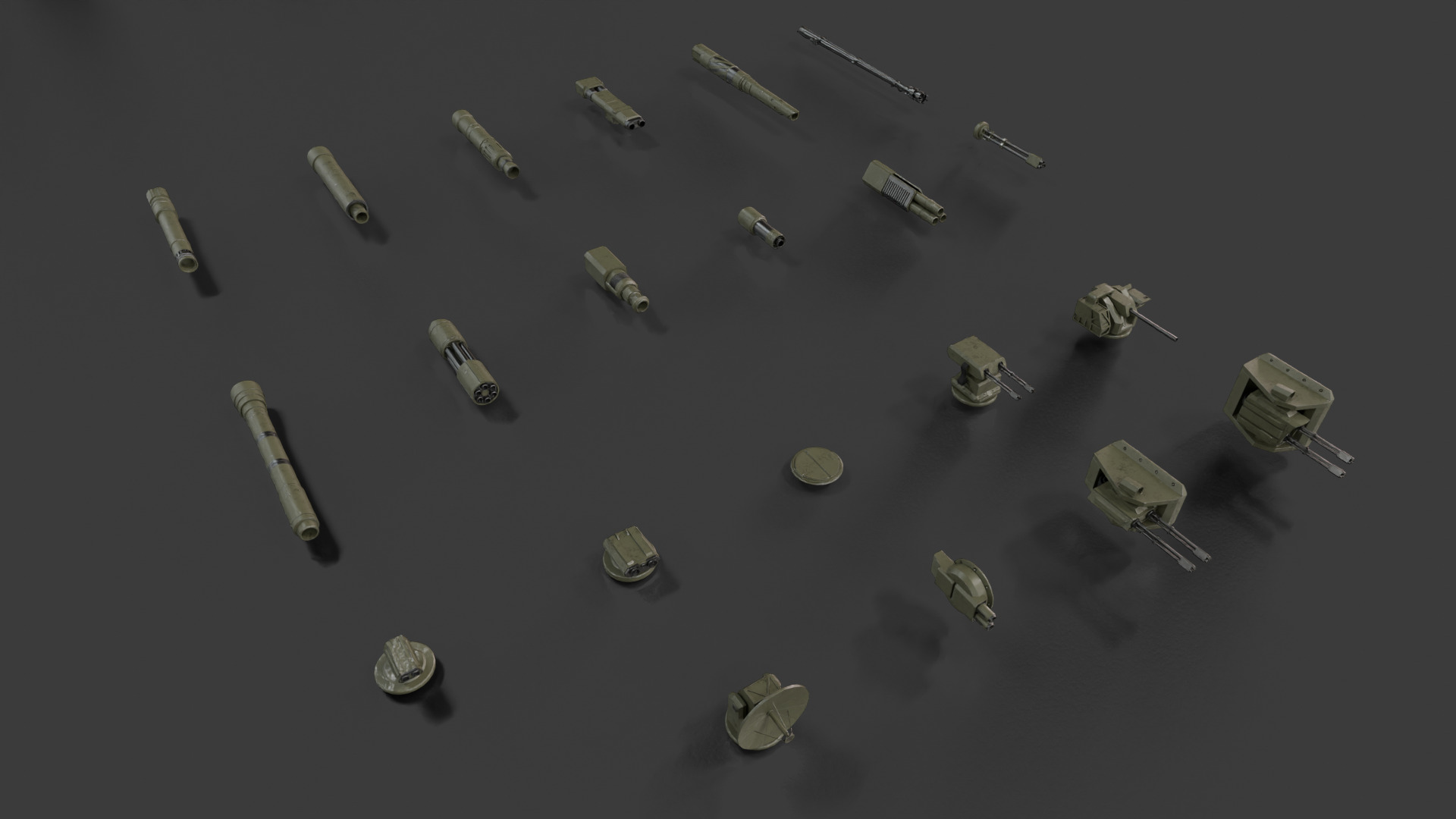Tanks Kitbash 3D model_7