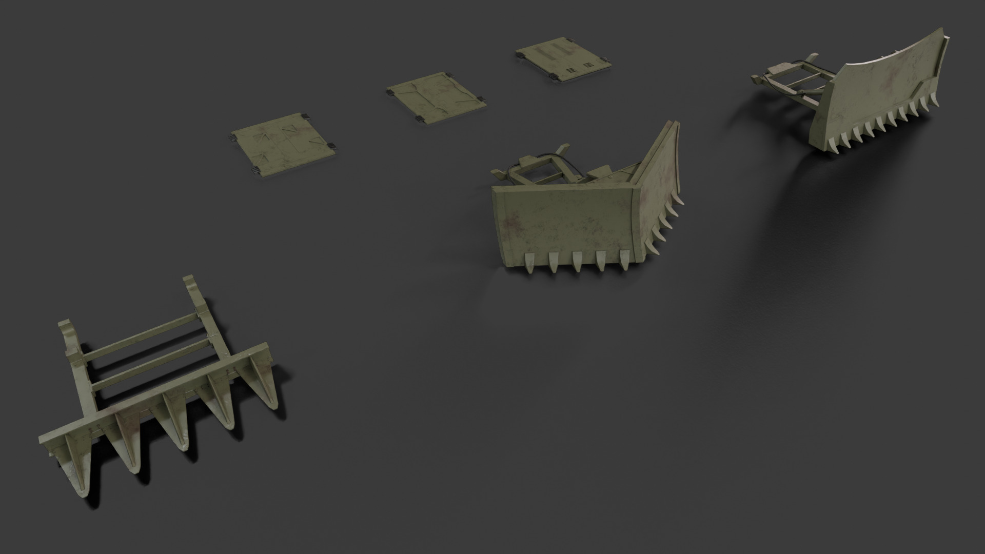 Tanks Kitbash 3D model_8