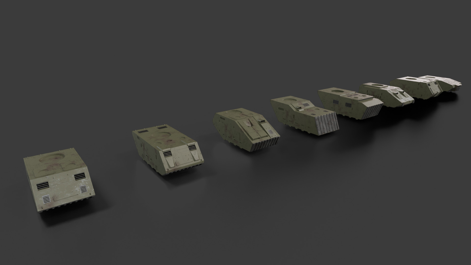 Tanks Kitbash 3D model_5