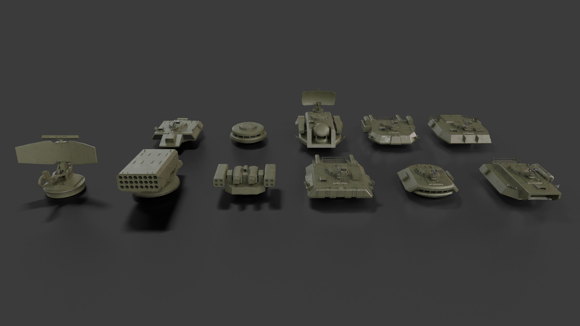 Tanks Kitbash 3D model_6