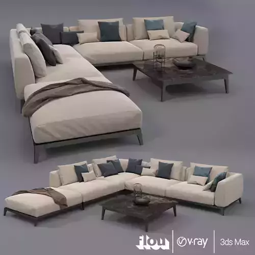 FLOU BRANDING OLIVIER SOFA SET 3D model