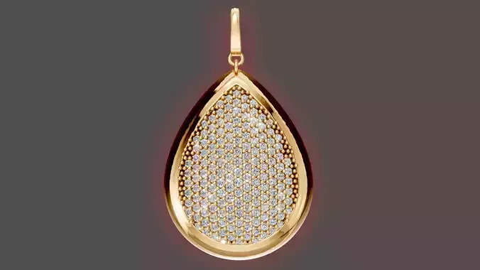 Pear Pave Pendant