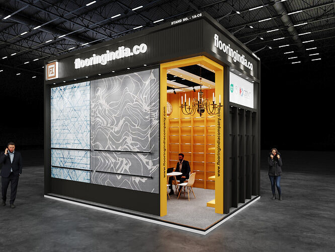 Exhibition Stand 6x4 2Sides D1V1 3D model 3D model