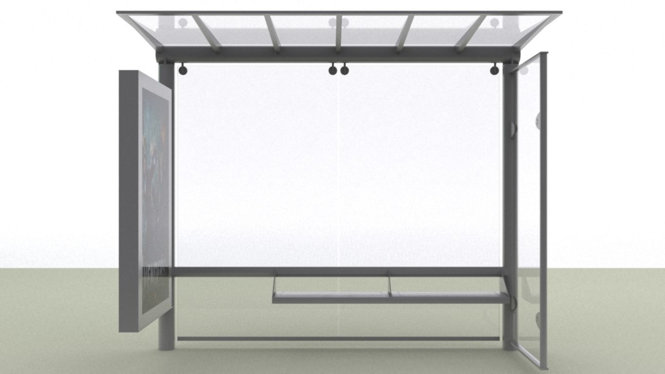 Bus Stop Free 3D model_2