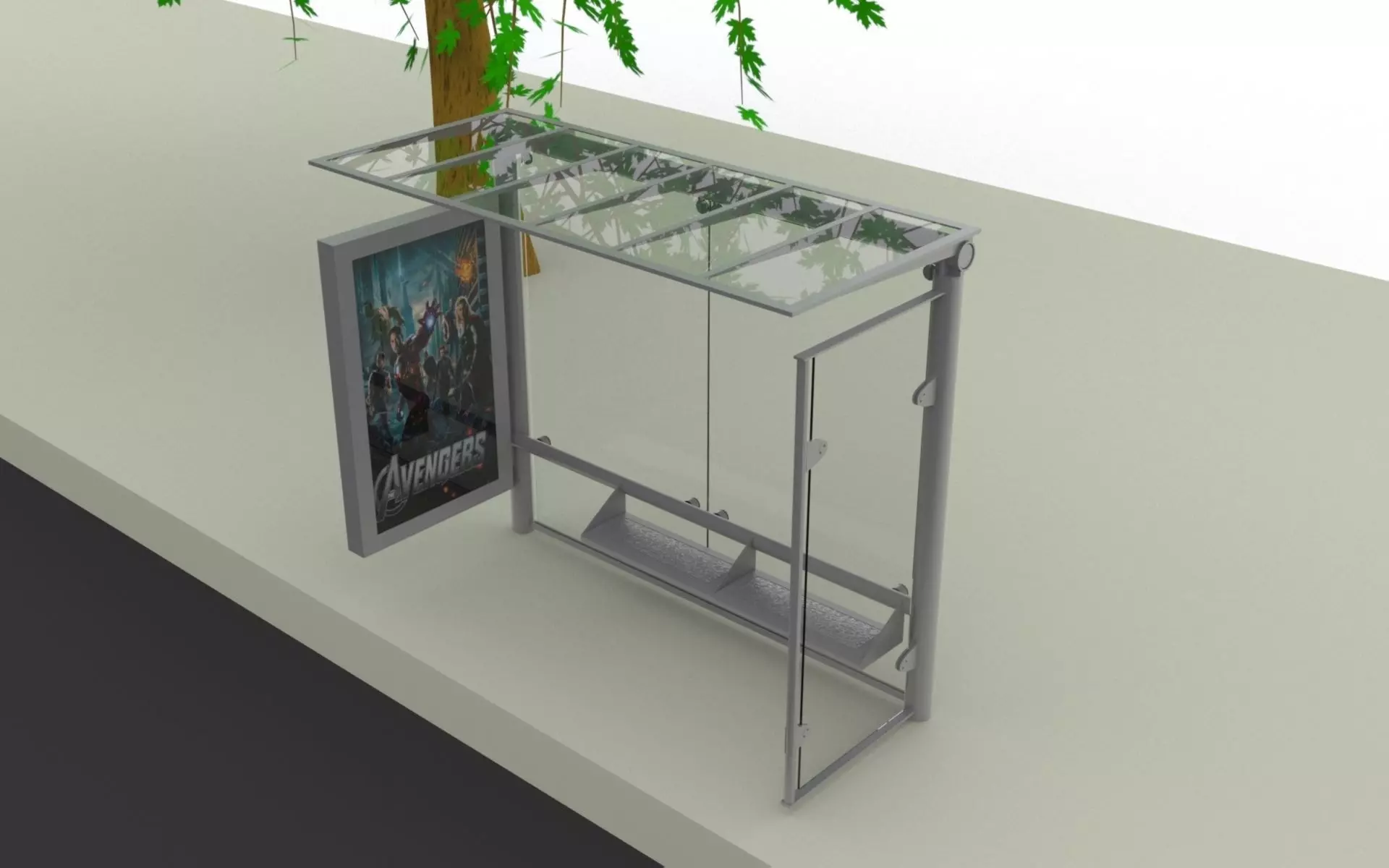 Bus Stop Free 3D model_0