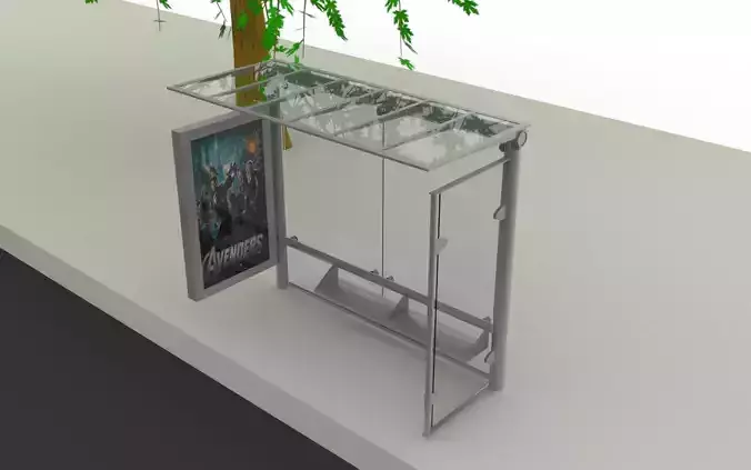 Bus Stop Free 3D model