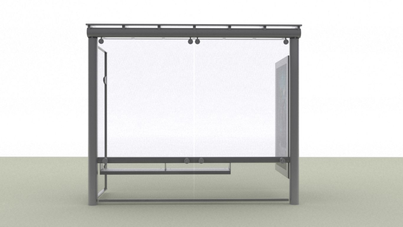 Bus Stop Free 3D model_5