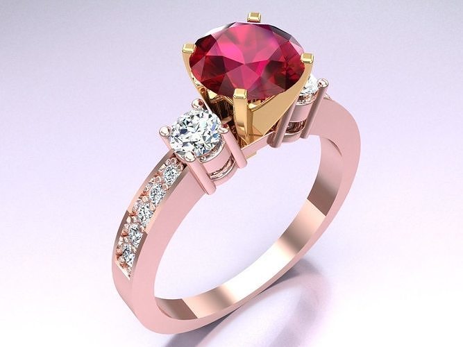 Diamond Ring - Womens Rings - N325016 3D print model