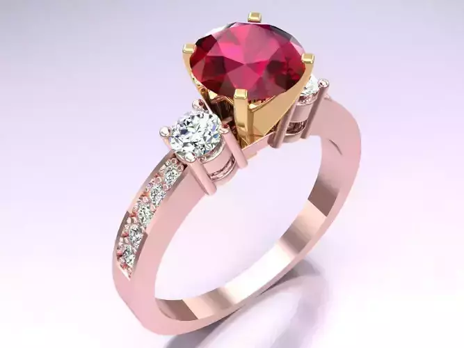 Diamond Ring - Womens Rings - N325016 3D print model