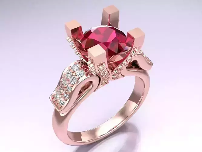 Diamond Ring - Womens Rings - N325028 3D print model