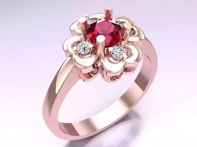 Diamond Ring - Womens Rings - N325039 3D print model