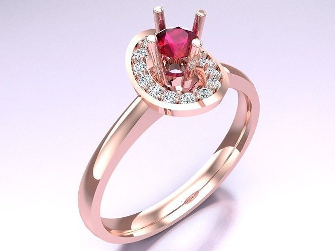 Diamond Ring - Womens Rings - N325048 3D print model