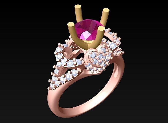 Diamond Ring - Womens Rings - N325116 3D print model