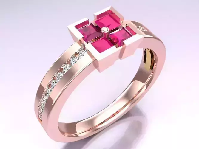 Diamond Ring - Womens Rings - N325131 3D print model