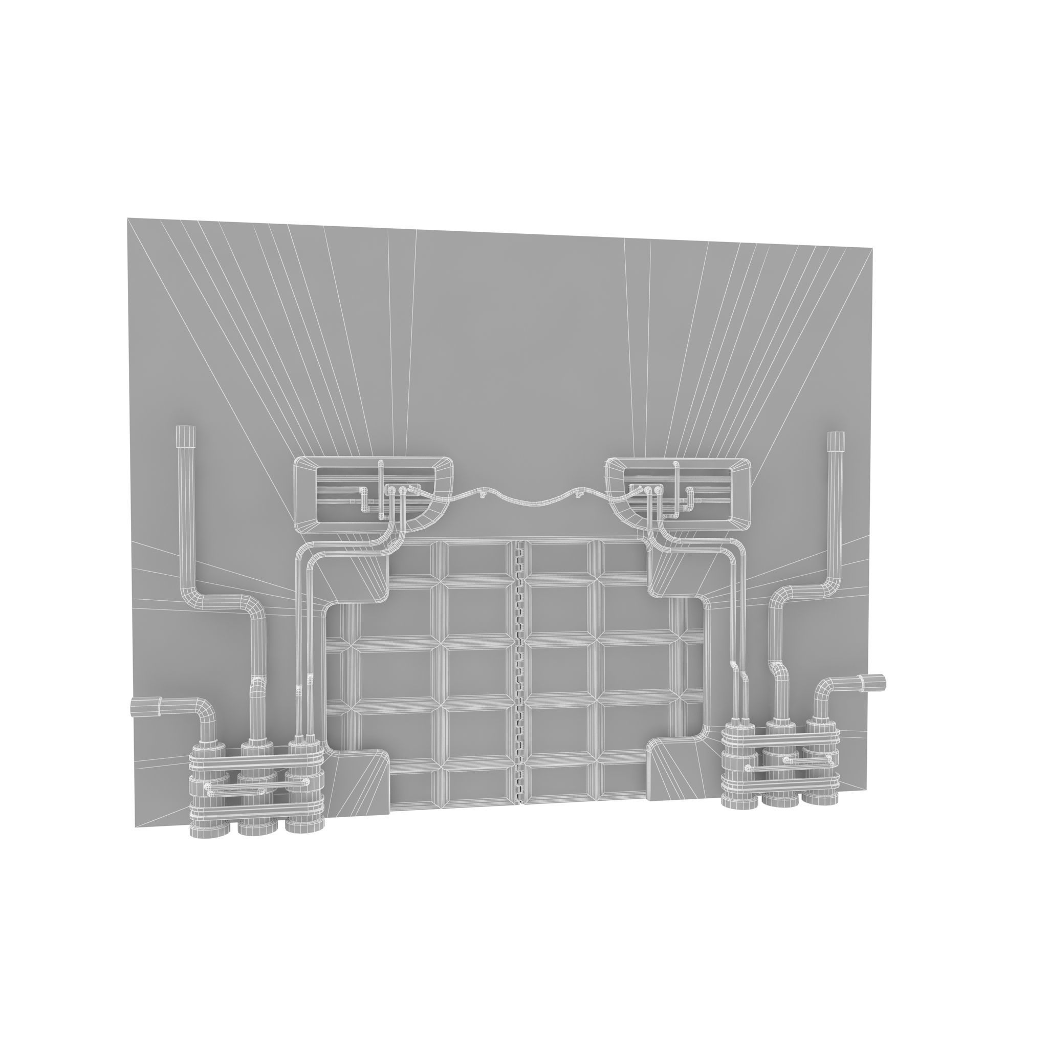 Sci fi Gate Low-poly 3D model_10