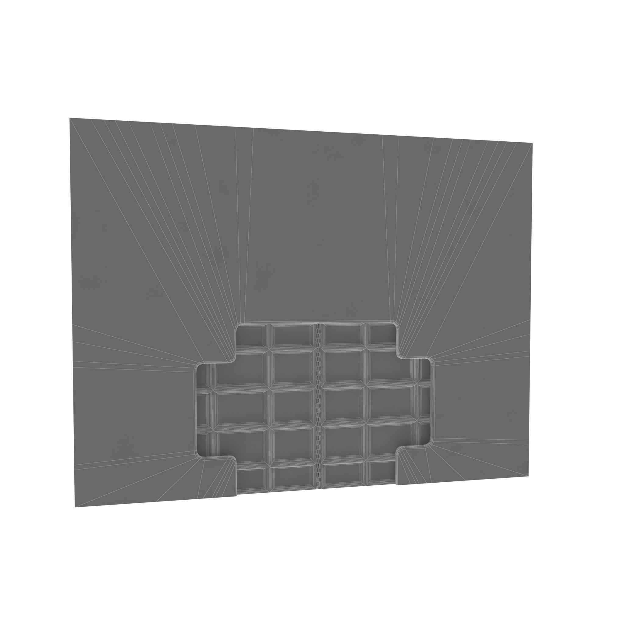 Sci fi Gate Low-poly 3D model_8