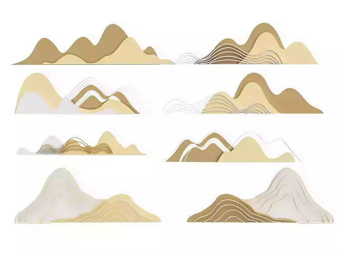 rockery Low-poly 3D model