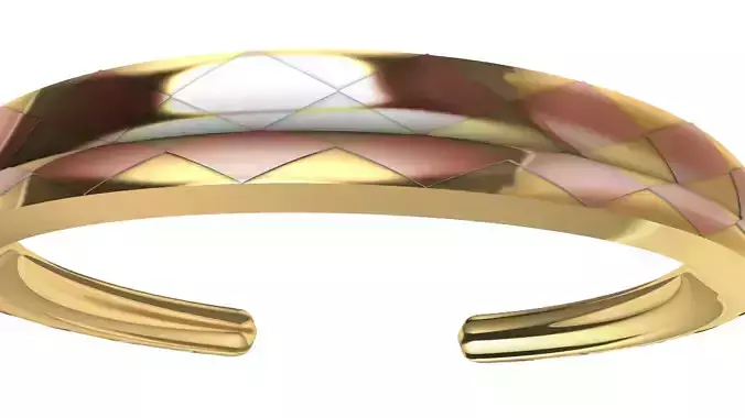 Rhombus geometric Pattern bangle