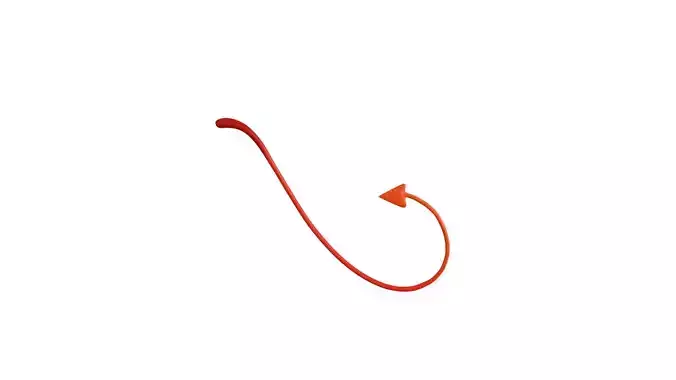 Low-Poly Devil Tail 02