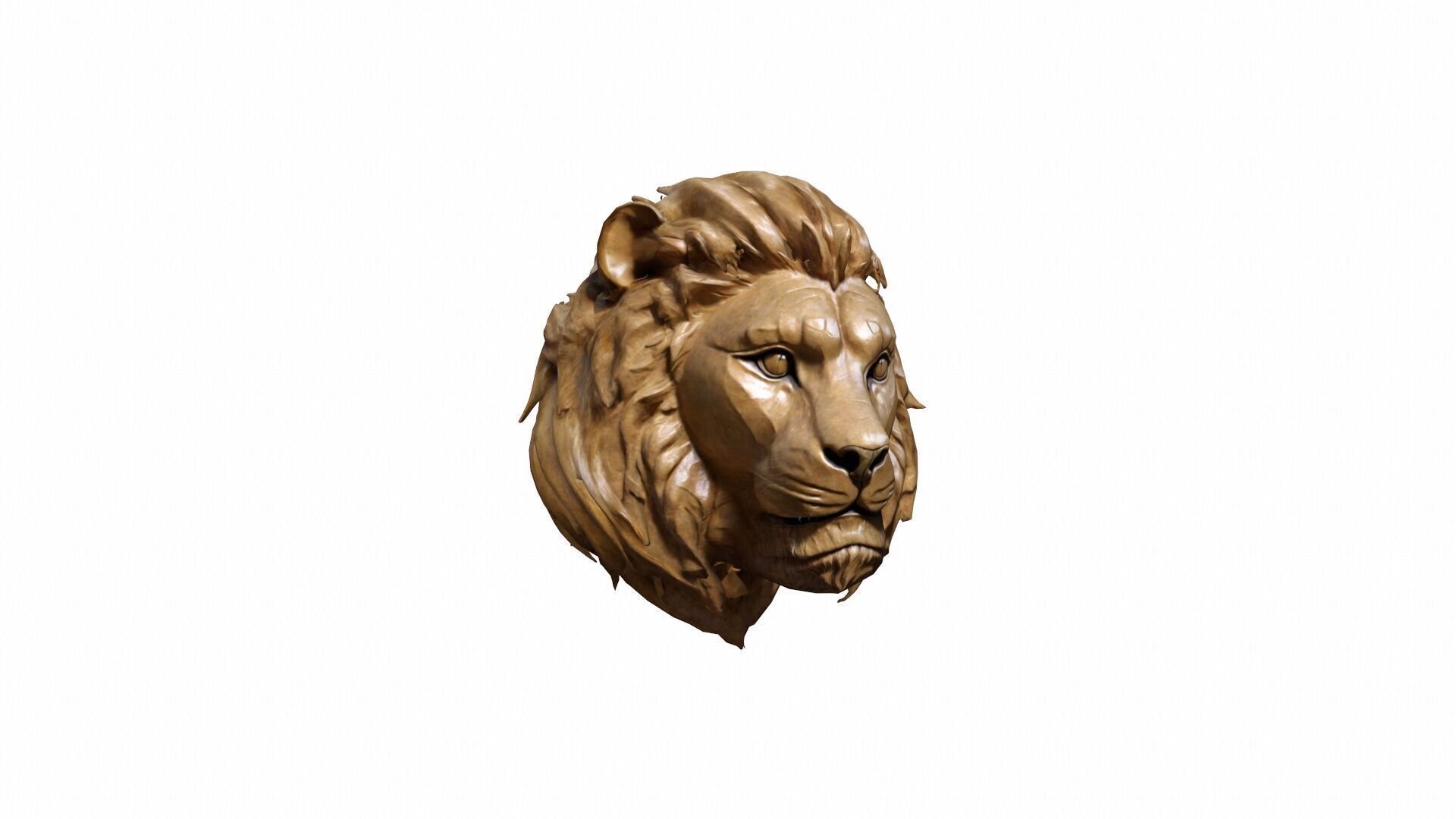 The Golden Lion Is A Majestic Symbol Of Power 3d Render 3D model_3