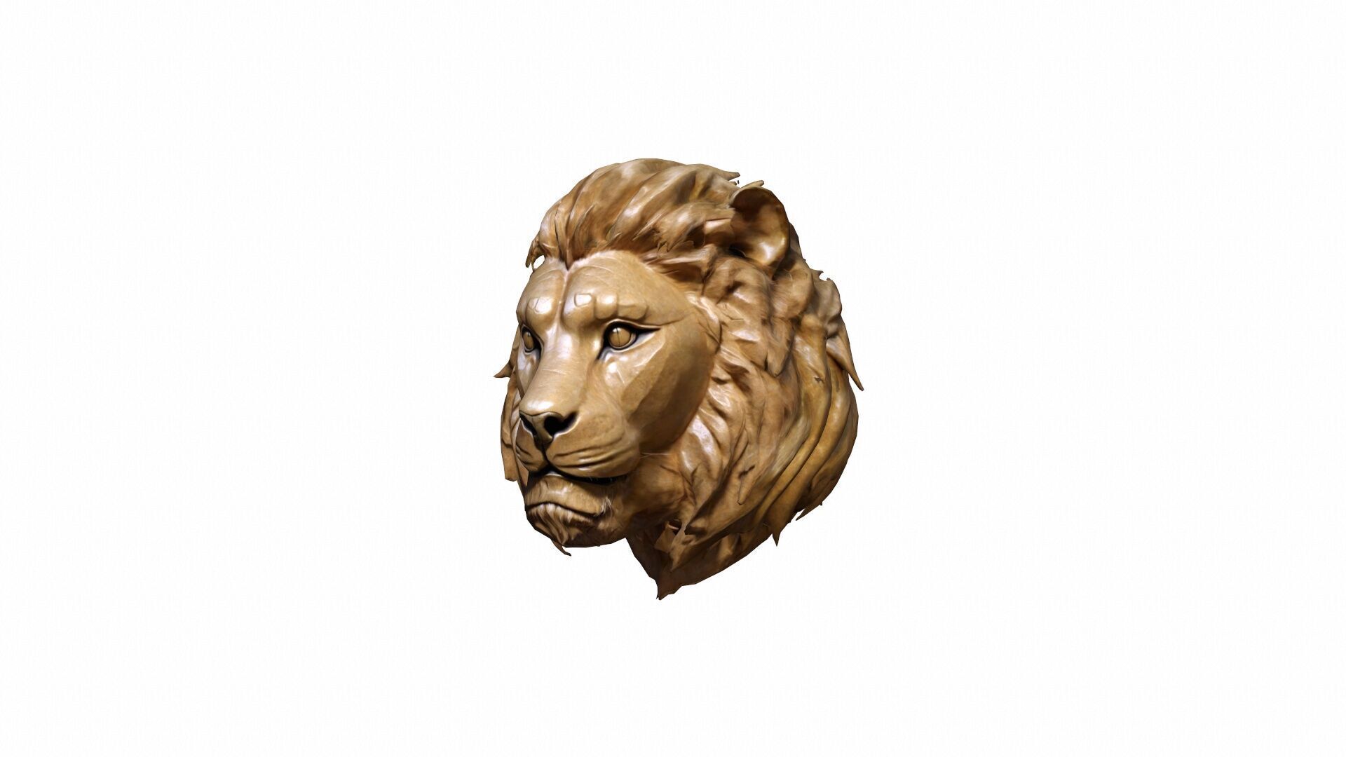 The Golden Lion Is A Majestic Symbol Of Power 3d Render 3D model_2