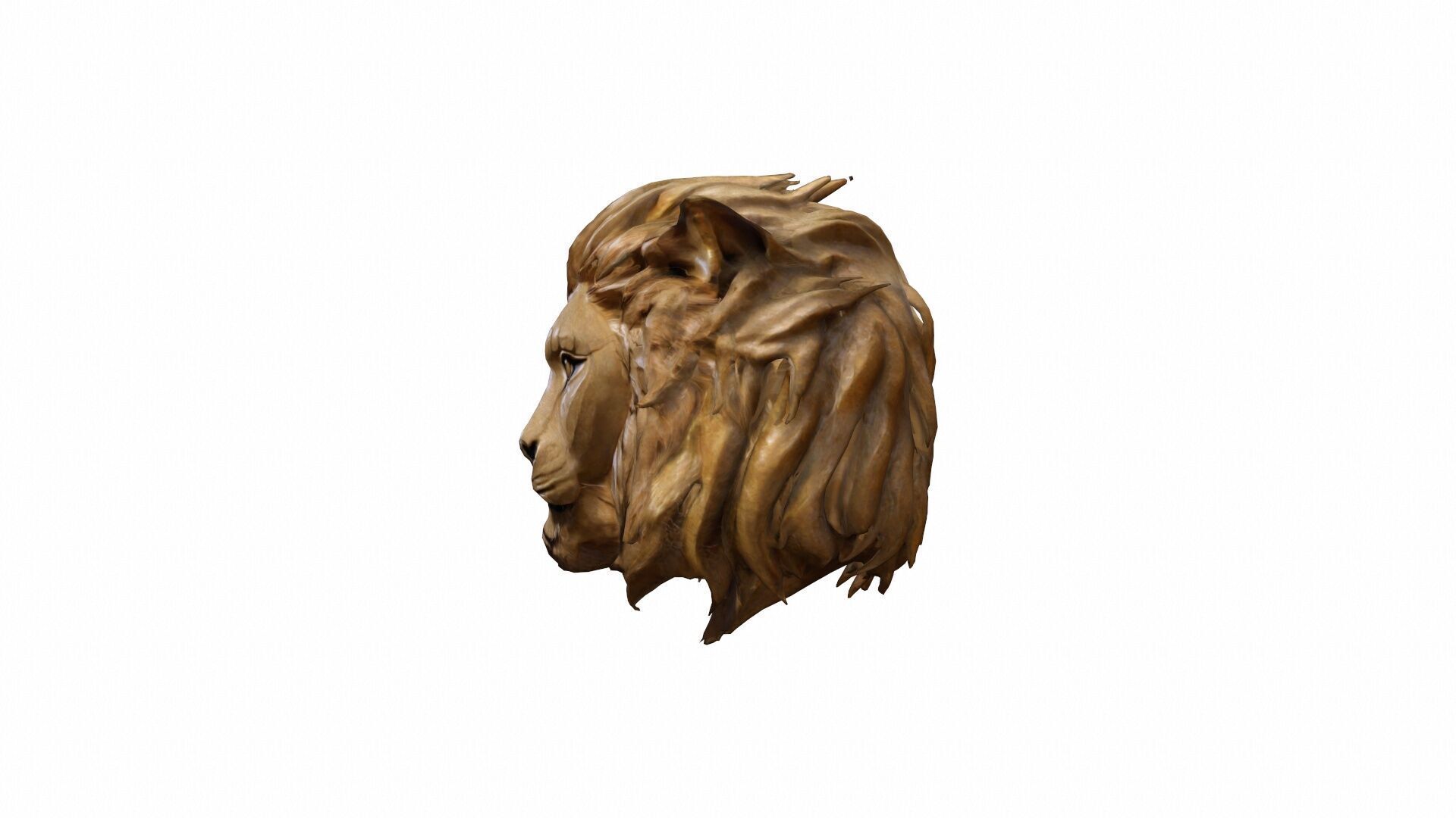 The Golden Lion Is A Majestic Symbol Of Power 3d Render 3D model_6