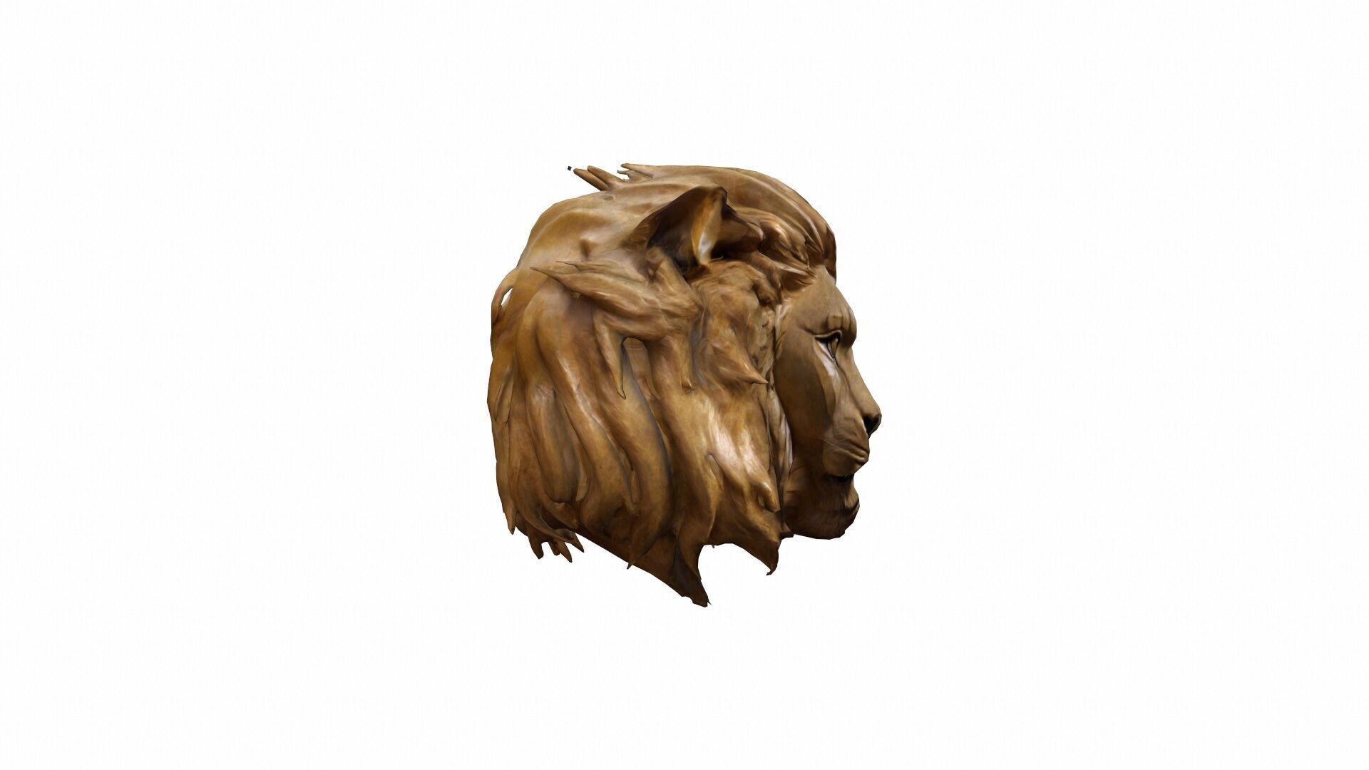 The Golden Lion Is A Majestic Symbol Of Power 3d Render 3D model_4